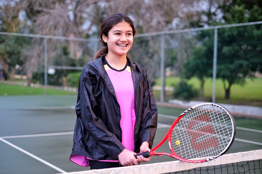 miyo tennis smiling